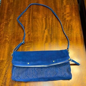 Cynthia Vincent Suede Convertible Clutch Bag